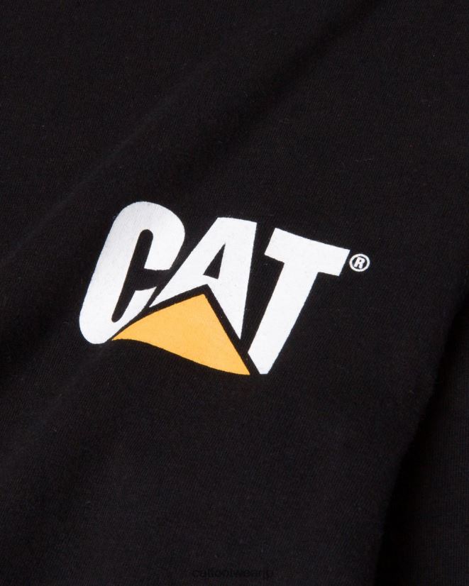 トレードマークバナー長袖Tシャツ 黒 女性 N2JB0V319 Caterpillar |トップス＆アウター